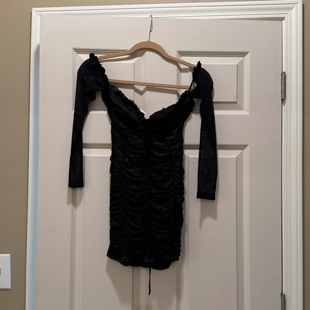 Black Cocktail Mini Dress